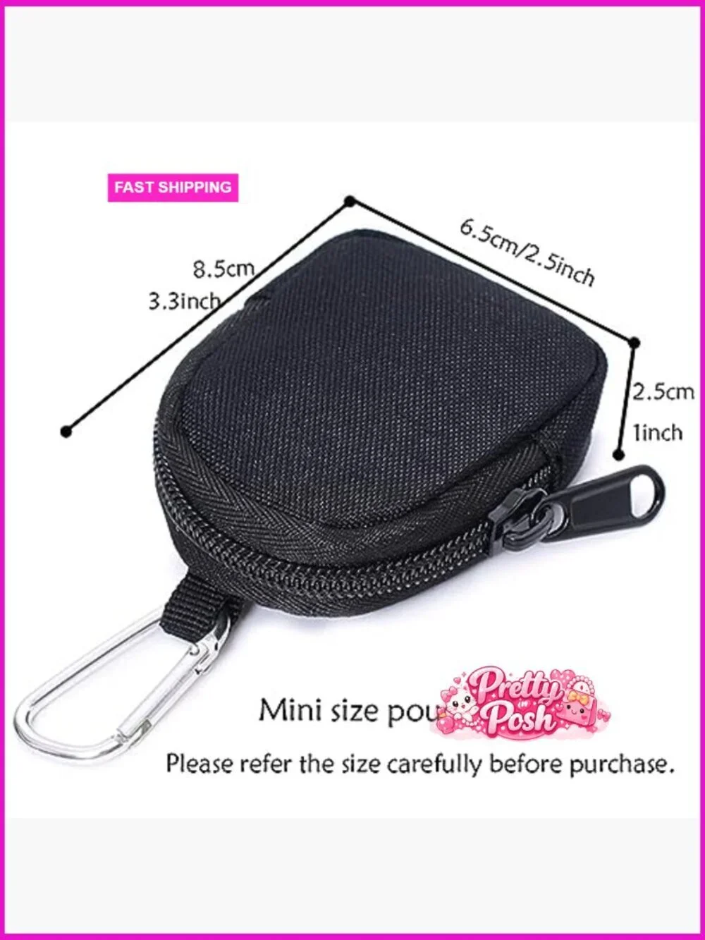 2 Pack Tactical Coin Purse Nylon Mini Tool Organizer Keychain Pouch
